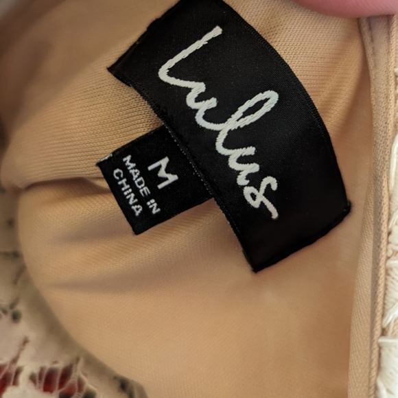 Lulu's Pearson White Lace Short Sleeve Dress - Picture 7 of 7